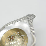 German .800 Silver Art Nouveau Tea Strainer Antique c1920 Art Deco