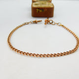 9ct Rose Gold Albert Curb Link Watch Chain or Bracelet 1990 Birmingham Vintage