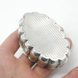 19th Century French Sterling Silver Decorated Floral Snuff Box Antique c1860