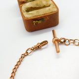 9ct Rose Gold Albert Curb Link Watch Chain or Bracelet 1990 Birmingham Vintage