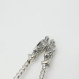 Pair of Victorian Sterling Silver Apostle Terminal Serving Spoons 1884 Sheffield