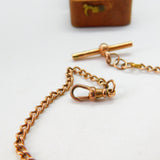 9ct Rose Gold Albert Curb Link Watch Chain or Bracelet 1990 Birmingham Vintage
