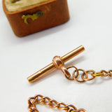 9ct Rose Gold Albert Curb Link Watch Chain or Bracelet 1990 Birmingham Vintage