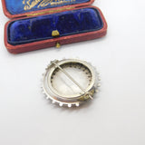 Victorian Sterling Silver Floral Pattern Sweetheart Brooch 1894 Birmingham