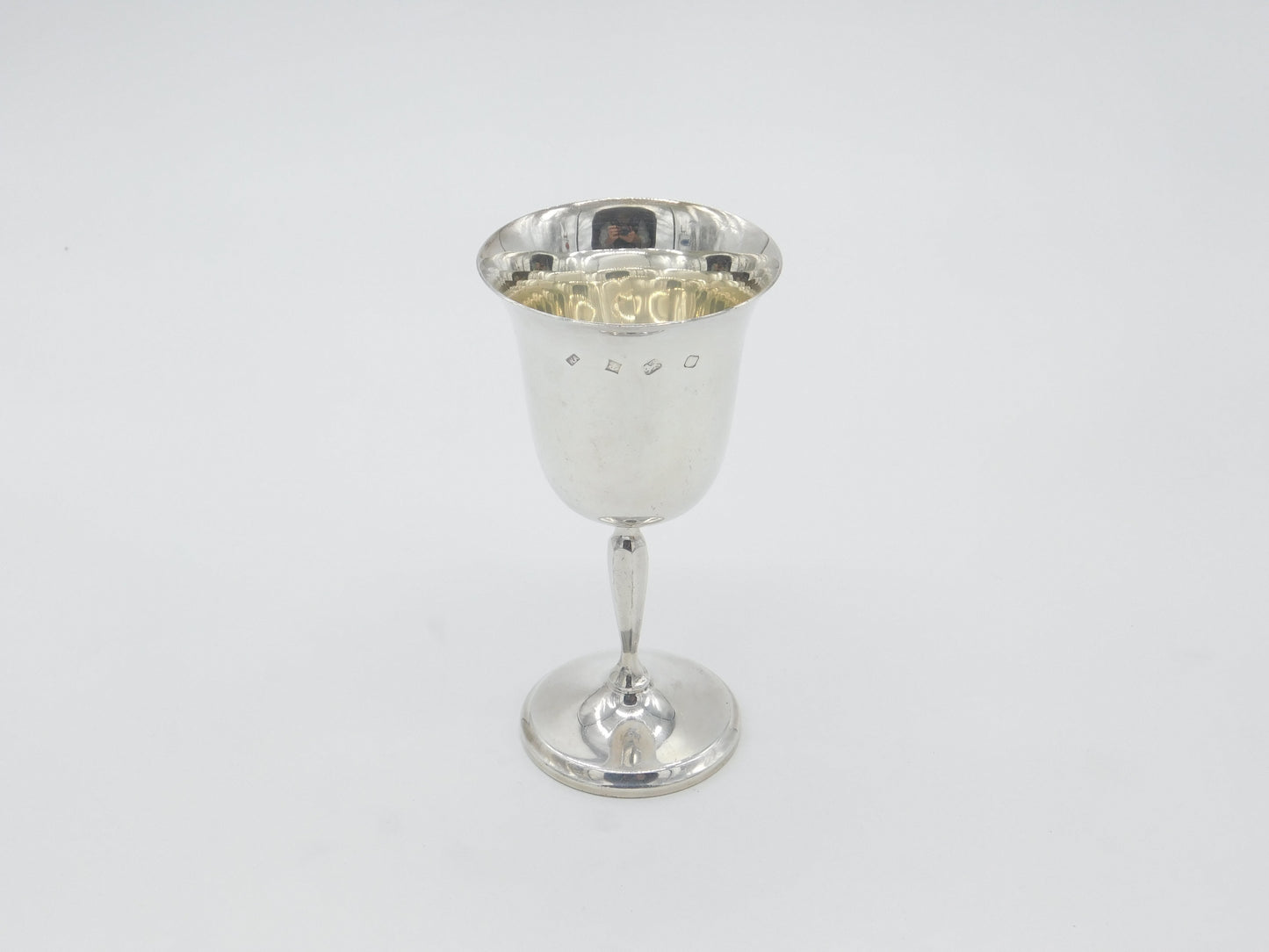 Sterling Silver Fluted Wine Goblet Chalice Vintage 1979 Birmingham