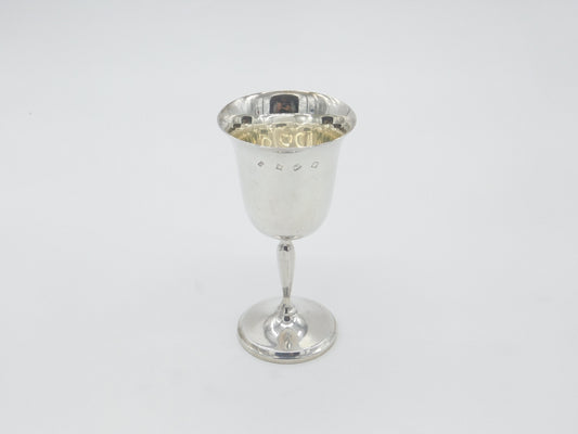 Sterling Silver Fluted Wine Goblet Chalice Vintage 1979 Birmingham