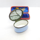 Georgian Biltson Colourful Enamel Milkmaid with Cows Patch Box Antique c1780