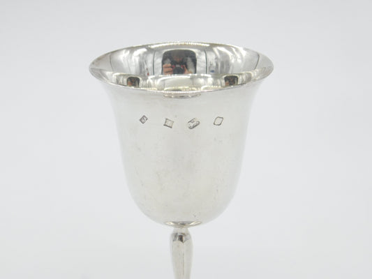 Sterling Silver Fluted Wine Goblet Chalice Vintage 1979 Birmingham