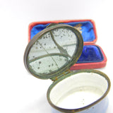 Georgian Biltson Colourful Enamel Milkmaid with Cows Patch Box Antique c1780