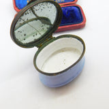 Georgian Biltson Colourful Enamel Milkmaid with Cows Patch Box Antique c1780