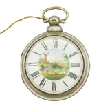 Victorian Sterling Silver Cased Buckmaster, Royston Pocket Watch Antique c1855