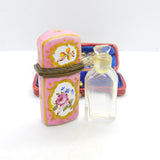 Georgian Colourful Bilston Enamel Scent Bottle Holder Floral Pattern c1780