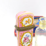 Georgian Colourful Bilston Enamel Scent Bottle Holder Floral Pattern c1780