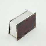 Victorian Sterling Silver Double Compartment Stamp Box Antique 1898 London