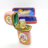 Georgian Colourful Bilston Enamel Scent Bottle Holder Floral Pattern c1780