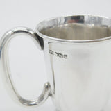 Sterling Silver Tankard Form Christening Cup Vintage 1961 Sheffield Viners Ltd