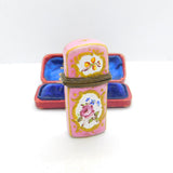 Georgian Colourful Bilston Enamel Scent Bottle Holder Floral Pattern c1780