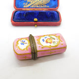 Georgian Colourful Bilston Enamel Scent Bottle Holder Floral Pattern c1780