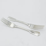 Scottish Provincial Aberdeen Sterling Silver Pair Of Forks George Booth c1820 Georgian