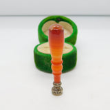 Victorian Sterling Silver Red Agate & Bloodstone Set Desk Seal Antique c1860