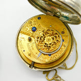 Victorian Sterling Silver Cased Buckmaster, Royston Pocket Watch Antique c1855