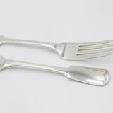 Scottish Provincial Aberdeen Sterling Silver Pair Of Forks George Booth c1820 Georgian
