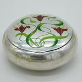 19th Century Continental .900 Silver & Enamel Floral Snuff Box Antique c1880