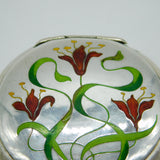 19th Century Continental .900 Silver & Enamel Floral Snuff Box Antique c1880