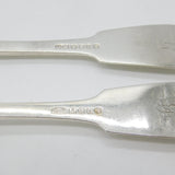 Scottish Provincial Aberdeen Sterling Silver Pair Of Forks George Booth c1820 Georgian