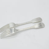 Scottish Provincial Aberdeen Sterling Silver Pair Of Forks George Booth c1820 Georgian