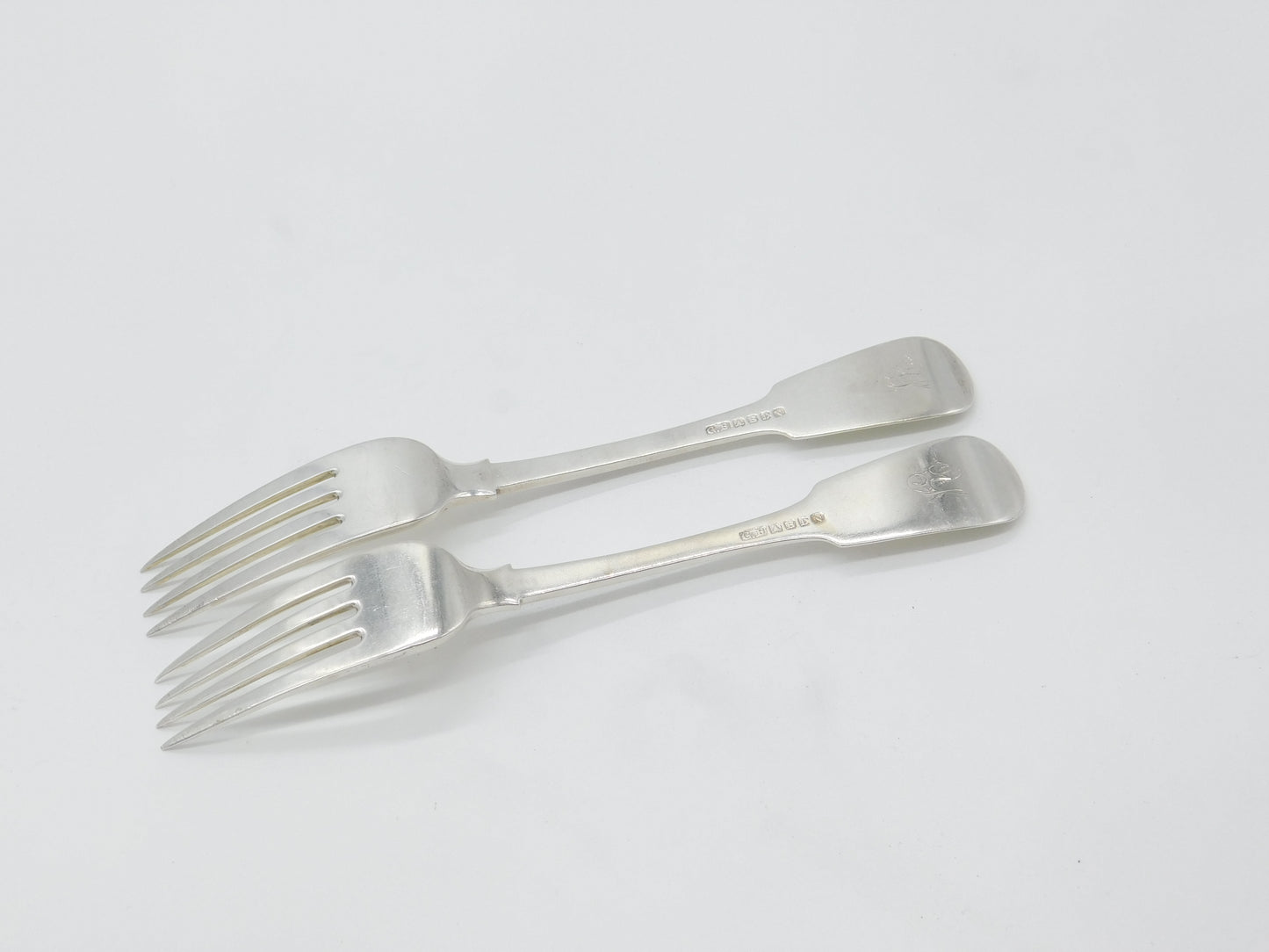 Scottish Provincial Aberdeen Sterling Silver Pair Of Forks George Booth c1820 Georgian