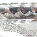Large Edwardian Sterling Silver Calling Card Tray with Reynolds Angels 1902