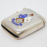 Edwardian Sterling Silver & Enamel 'Liberté' Vesta Case Antique 1907 Chester