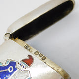 Edwardian Sterling Silver & Enamel 'Liberté' Vesta Case Antique 1907 Chester