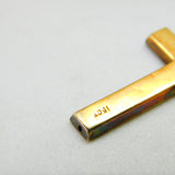 Victorian 15ct Yellow Gold Aesthetic Movement Ivy Leaf Cross Pendant c1890