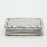 George III Sterling Silver Floral Snuff Box Antique 1797 Birmingham Thomas Shaw