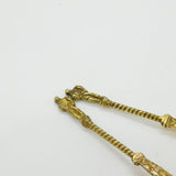 Pair of Victorian Dutch Sterling Silver Gilt Apostle Dessert Spoons c1880