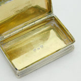 George III Sterling Silver Floral Snuff Box Antique 1797 Birmingham Thomas Shaw