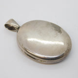 Victorian Sterling Silver Monogram Sweetheart Locket Antique c1880s