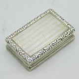 George III Sterling Silver Floral Snuff Box Antique 1797 Birmingham Thomas Shaw
