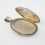 Victorian Sterling Silver Monogram Sweetheart Locket Antique c1880s
