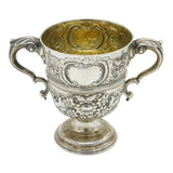 Irish George III Sterling Silver Floral Loving Cup Antique c1770 Dublin