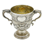 Irish George III Sterling Silver Floral Loving Cup Antique c1770 Dublin