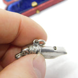 Edwardian Sterling Silver Spaniel Fob Dog Whistle Fob Pendant Antique c1910