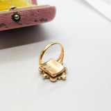 Early Georgian 9ct Gold, Almandine Garnet Set Memento Mori Mourning Skull Ring c1780