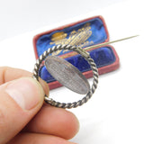 Queen Victoria Sterling Silver Rotating Coin Jubilee Brooch Antique 1887