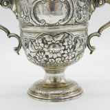 Irish George III Sterling Silver Floral Loving Cup Antique c1770 Dublin