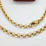 9ct Yellow Gold Belcher Link Chain Necklace 16.5" Length 42cm Vintage c1970