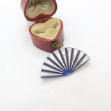 Ladies Fan Lea Stein Paris Brooch Pin Vintage c1960