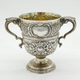 Irish George III Sterling Silver Floral Loving Cup Antique c1770 Dublin
